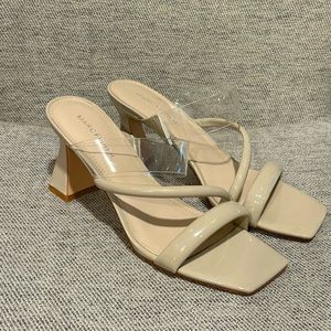 Marc Fisher iridescent nude heels